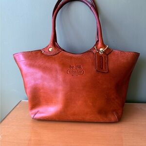 Coach Brown Leather Tote Bag